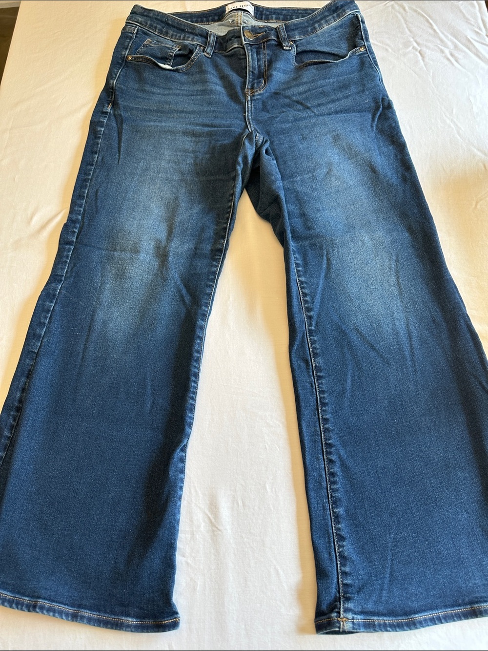Lane Bryant Mid Rise Signature Dreamfeel Dark Blue Flare Jeans 14S